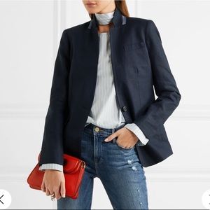 J Crew Regent Blazer in Navy Linen